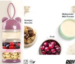 Merkloos Roze Beer - Melkpoeder Doseerdoosje - Baby Melkpoedertoren - Poedertoren - Melkpoeder Toren - Babypoeder Bewaarbakje - Reisbox - Melkpoeder Dispenser - Melkpoeder Toren Baby - Baby Milk Powder Tower - Milk Powder Dispenser – PBA Vrij -Babyproducten Promotie Winkel 1200x1035 3