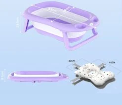 K IKIDO Babybadje - Opvouwbaar Bad Baby - Inclusief Badkussen - Peuterbadje - Blauw -Babyproducten Promotie Winkel 1200x1042 1