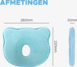 Baby Kussen Plat Hoofd - Slaapondersteuning Hoofdkussen - 0-12 Maanden - Orthopedisch - Inclusief E-book & Bestekset - Kraampakket - Kraamcadeau - Blauw -Babyproducten Promotie Winkel 1200x1043 2