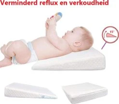 Reflux Kussen RECHT – Hellend Kussen – Matrasverhoger – Wigkussen – Zwangerschapskussen – Zijslaapkussen – Slaapkussen Baby – Voedingskussen – Hoofdkussen Baby – Anti Reflux – Verhogend Kussen Baby – Kraamcadeau – Cadeautip -Babyproducten Promotie Winkel 1200x1044 2