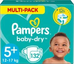 Pampers® Pampers Baby-Dry Luiers - Maat 5+ (12-17 Kg) - 132 Stuks - Multi-Pack 7 Pampers® Pampers Baby-Dry Luiers - Maat 5+ (12-17 Kg) - 132 Stuks - Multi-Pack -Babyproducten Promotie Winkel 1200x1045