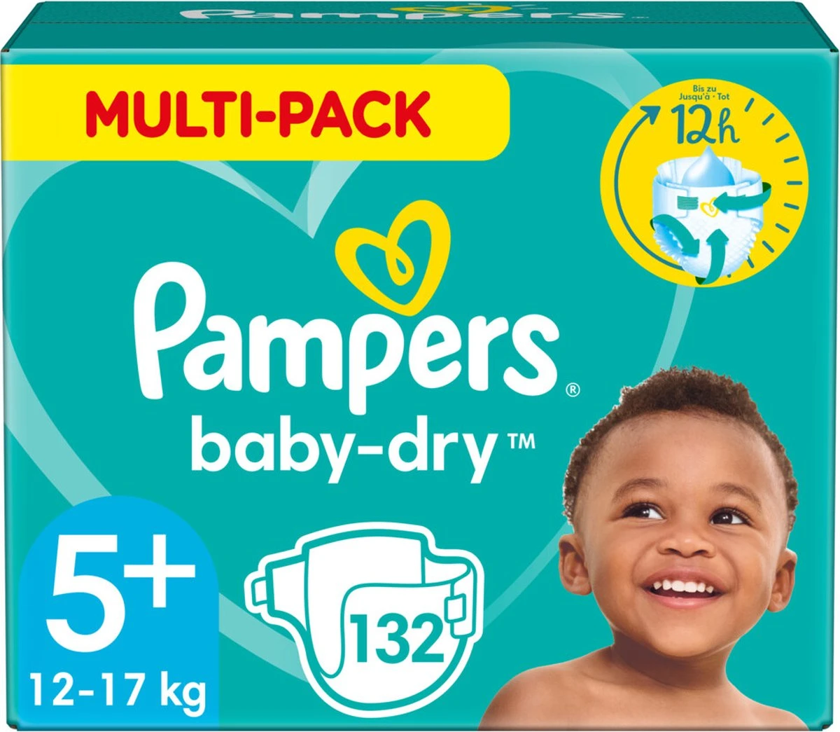 Pampers Baby-Dry Luiers - Maat 5+ (12-17 kg) - 132 stuks - Multi-Pack Pampers® Pampers Baby-Dry Luiers - Maat 5+ (12-17 Kg) - 132 Stuks - Multi-Pack -Babyproducten Promotie Winkel