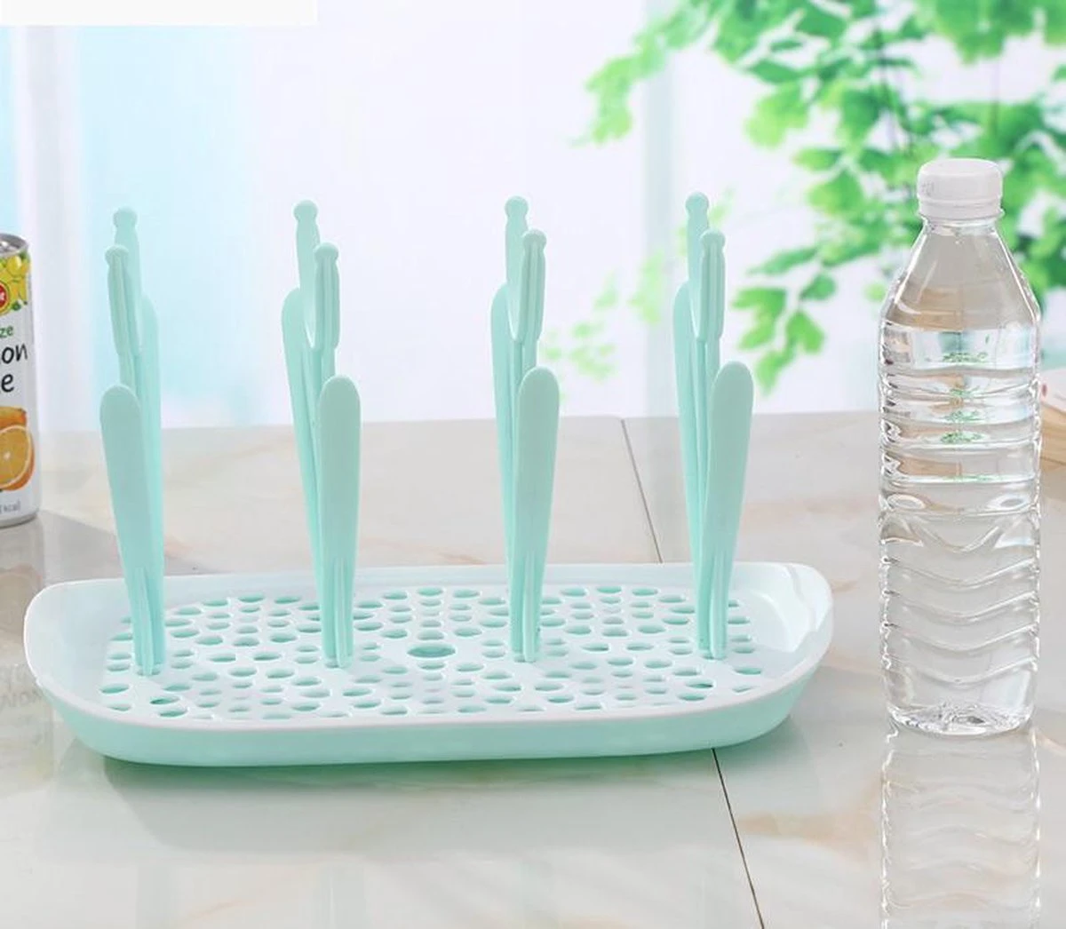 Flessen droogrek inclusief borstelset - Afdruiprek babyflessen met flessenborstels - Flessendroogrek met lekbak - Mint Flessen Droogrek Inclusief Borstelset - Afdruiprek Babyflessen Met Flessenborstels - Flessendroogrek Met Lekbak - Mint -Babyproducten Promotie Winkel 1200x1046 1