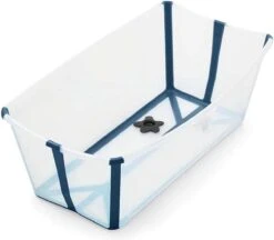 Stokke® Flexi Bath® Transparent Blue -Babyproducten Promotie Winkel 1200x1047