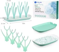 Flessen Droogrek Inclusief Borstelset - Afdruiprek Babyflessen Met Flessenborstels - Flessendroogrek Met Lekbak - Mint 6 Flessen Droogrek Inclusief Borstelset - Afdruiprek Babyflessen Met Flessenborstels - Flessendroogrek Met Lekbak - Mint -Babyproducten Promotie Winkel 1200x1050 1