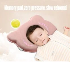 MINIIYOU® Orthopedisch Baby Hoofdkussen Roze - Plat Hoofd - Katoen - Traagschuim Vulling -Babyproducten Promotie Winkel 1200x1062 3