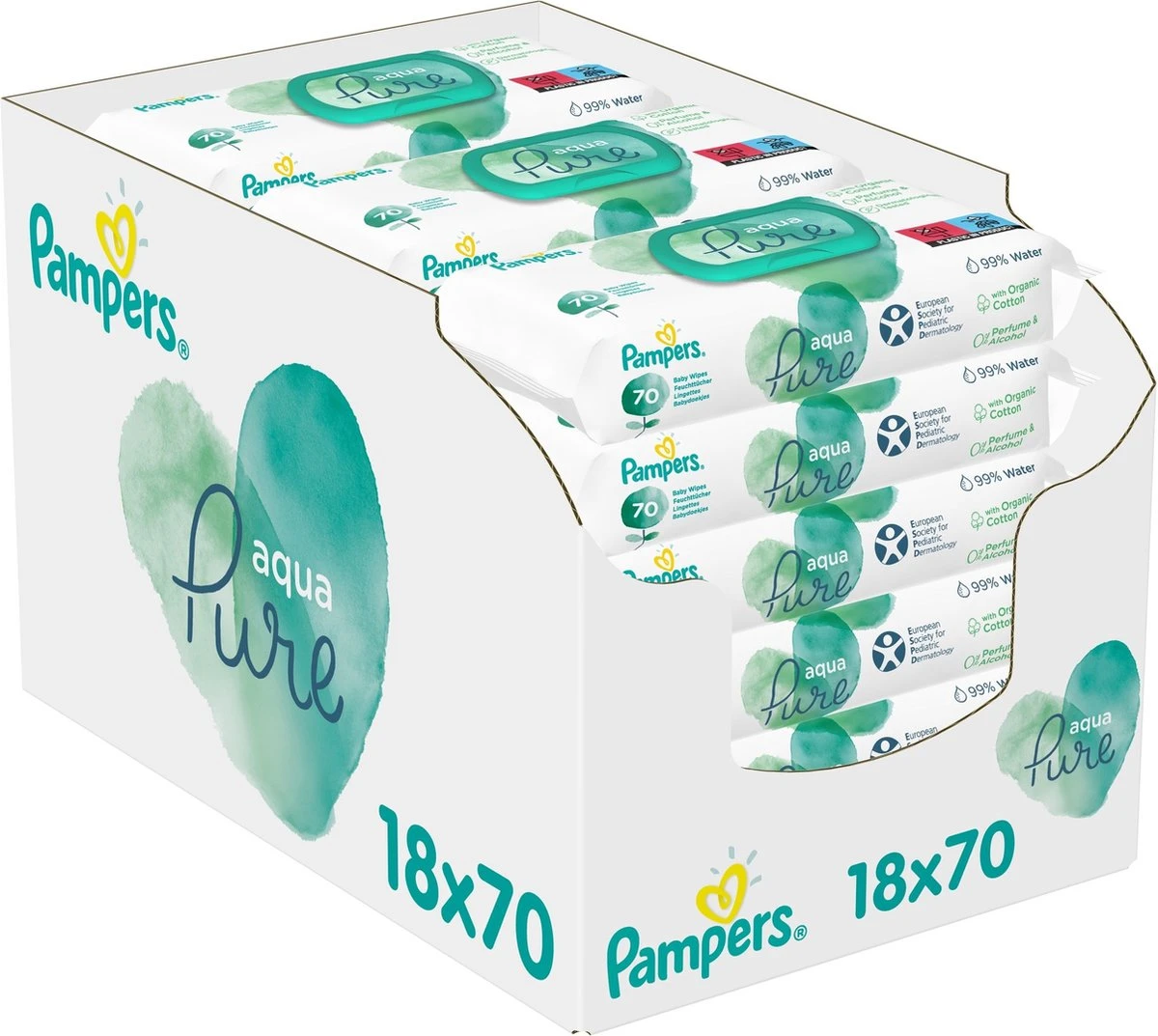 Pampers Aqua Pure Billendoekjes – 1260 doekjes Pampers® Pampers Aqua Pure Billendoekjes – 1260 Doekjes -Babyproducten Promotie Winkel 1200x1073 1