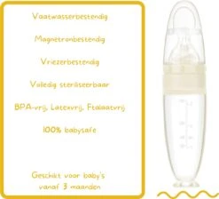 Biberoia® Knijpfles Met Lepel – Baby / Kinderbestek - Kraamcadeau – Babyshower – Wit -Babyproducten Promotie Winkel 1200x1090 5