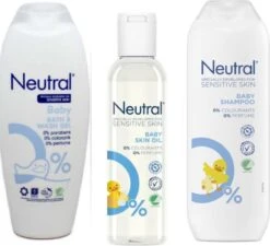 Neutral 0% Baby Huidolie + Washgel + Shampoo - Combinatie Pack