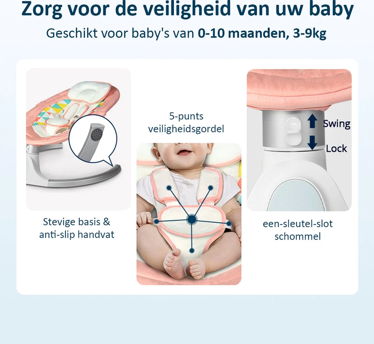 Elektrisch Wipstoel - Baby Schommelstoel - Elektrische Babyschommel - Babyswing - Wipstoeltjes voor Baby met Muggennet - Roze Merkloos Elektrisch Wipstoel - Baby Schommelstoel - Elektrische Babyschommel - Babyswing - Wipstoeltjes Voor Baby Met Muggennet - Roze -Babyproducten Promotie Winkel 1200x1105 8