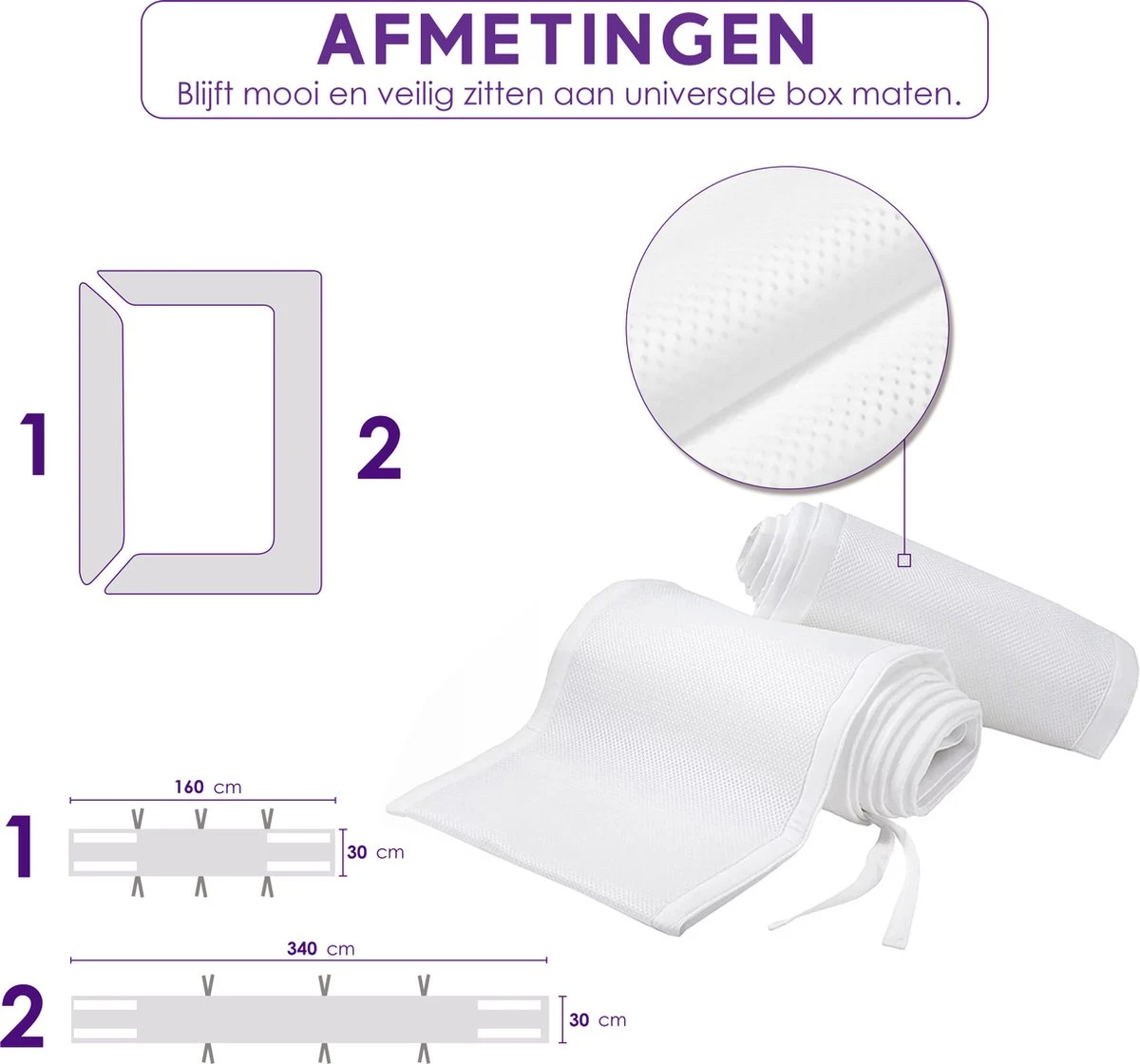 ADSafety - Baby Bed Omrander - Bedbumper - Hoofdbeschermer - Set van 2 - 340x30cm & 160x30cm ADSafety - Baby Bed Omrander - Bedbumper - Hoofdbeschermer - Set Van 2 - 340x30cm & 160x30cm -Babyproducten Promotie Winkel 1200x1120 2