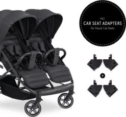 Hauck Uptown Duo Melange Broertje/zusje Kinderwagen Black -Babyproducten Promotie Winkel 1200x1121 6