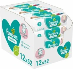 PampersĀ® PAMPERS BILLENDOEKJES BABYDOEKJES SENSITIVE NAVULLING 624 Stuks