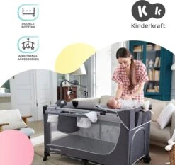 Kinderkraft Campingbed - Leody Met Accessoires - Roze -Babyproducten Promotie Winkel 1200x1132 12