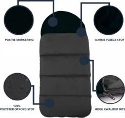 Achaté Voetenzak - Voor Kinderwagen Of Stoeltje – Baby Slaapzak - Autostoel - Zwart -Babyproducten Promotie Winkel 1200x1137 11