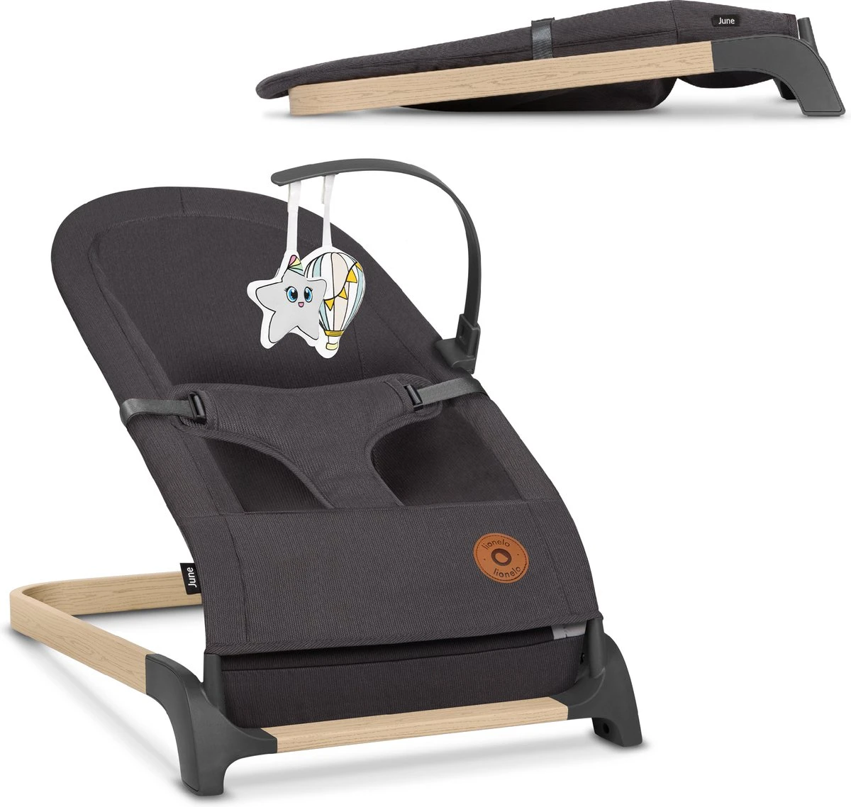 Lionelo June - Babyschommel - tot 9 kg - 3-punts veiligheidsgordels - Lichtgewicht Lionelo June - Babyschommel - Tot 9 Kg - 3-punts Veiligheidsgordels - Lichtgewicht -Babyproducten Promotie Winkel 1200x1138 9
