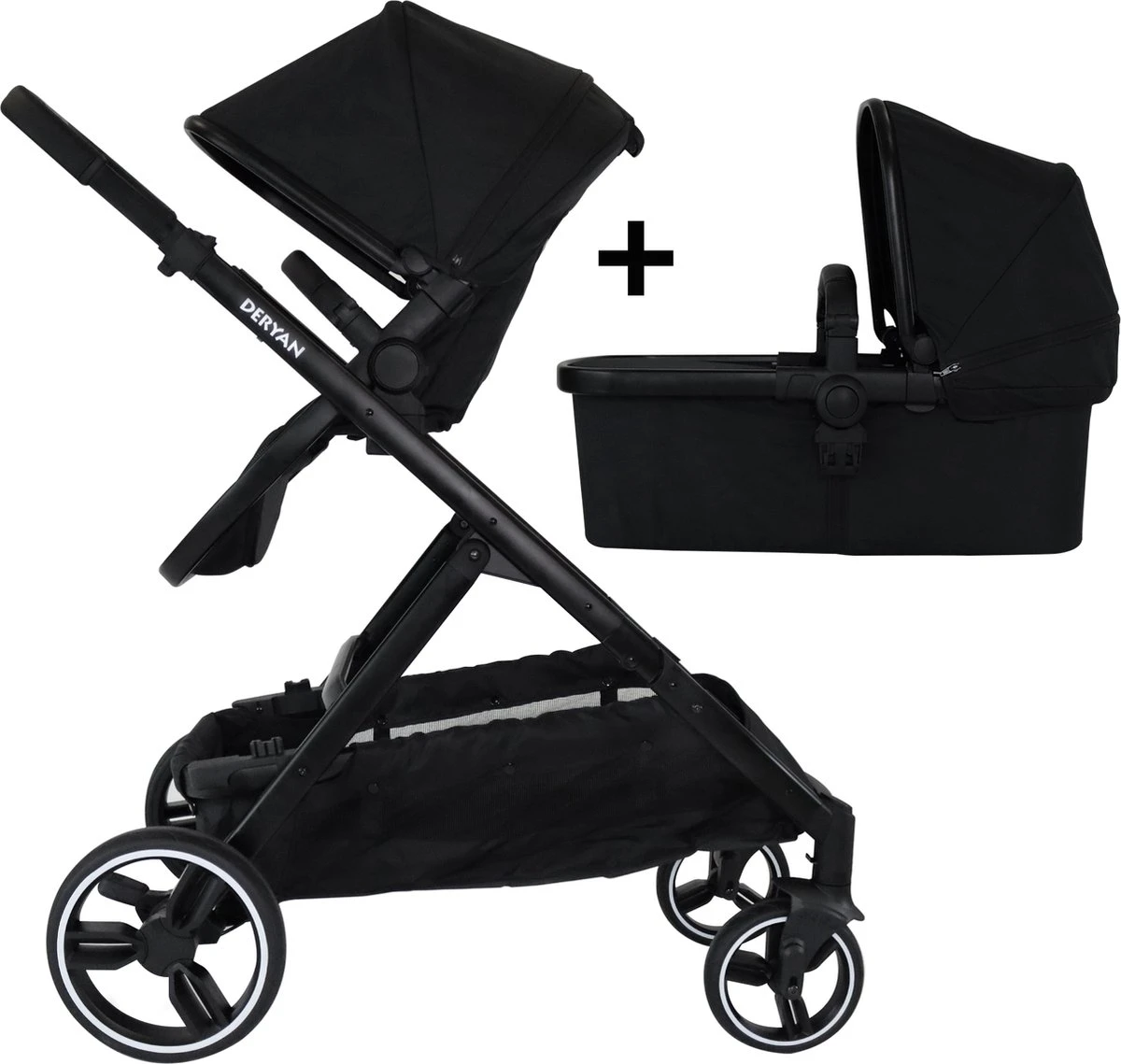Deryan Evy Kinderwagen - Duo Kinderwagen - Uitbreidbaar - Inclusief reiswieg - Zwart Deryan Evy Kinderwagen - Duo Kinderwagen - Uitbreidbaar - Inclusief Reiswieg - Zwart -Babyproducten Promotie Winkel 1200x1139 5