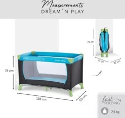 Hauck Dream N Play Campingbedje - Waterblue 10 Hauck Dream N Play Campingbedje - Waterblue -Babyproducten Promotie Winkel 1200x1139 8