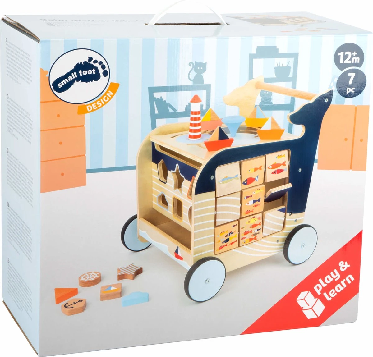 Baby Walvis Loopwagen - Houten speelgoed vanaf 1 jaar Baby Walvis Loopwagen - Houten Speelgoed Vanaf 1 Jaar -Babyproducten Promotie Winkel 1200x1149 2