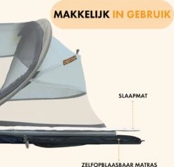 Deryan Baby Luxe Campingbedje – Inclusief Zelfopblaasbare Matras - Blue -Babyproducten Promotie Winkel 1200x1151 10