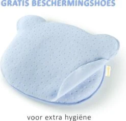 SIMIA™ Ergonomisch Babykussen Met Afneembare Hoes - Tegen Plat Achterhoofd - Hoofdkussen - Traagschuim Kussen - Memory Foam - Baby Steunkussen - Kraamcadeau - Blauw -Babyproducten Promotie Winkel 1200x1152 1