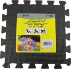 Benson 9 Stuks Zwarte Puzzel Vloertegels Foam 30 X 30 Cm - Puzzel Speelmat - Baby/peuter Speelgoed Matten -Babyproducten Promotie Winkel 1200x1158 2