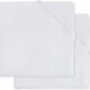 Jollein Hoeslaken Molton Peuterbed 75x150cm - Wit - 2 Stuks