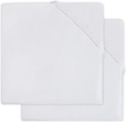 Jollein Baby Hoeslaken Wieg Katoen 40x80/90cm - Wit - 2 Stuks