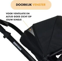 Deryan Evy Kinderwagen - Duo Kinderwagen - Uitbreidbaar - Inclusief Reiswieg - Zwart 6 Deryan Evy Kinderwagen - Duo Kinderwagen - Uitbreidbaar - Inclusief Reiswieg - Zwart -Babyproducten Promotie Winkel 1200x1164 10