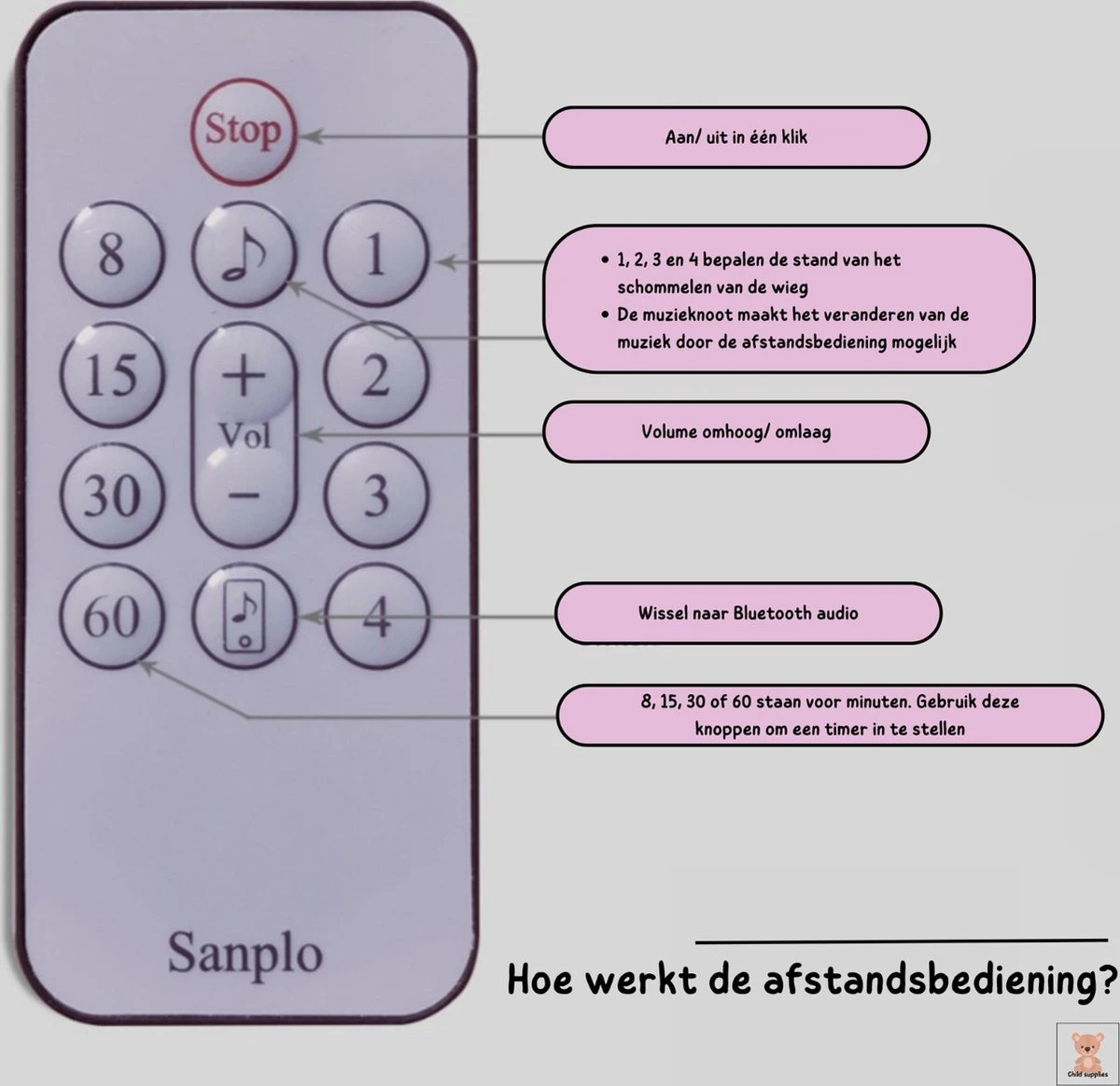 Baby wieg | Elektrische baby wieg | Elektrische wipstoel | Schommelstoel baby | Bluetooth | Afstandsbediening - Grijs Baby Wieg | Elektrische Baby Wieg | Elektrische Wipstoel | Schommelstoel Baby | Bluetooth | Afstandsbediening - Grijs -Babyproducten Promotie Winkel 1200x1164 12