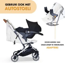 Deryan Luxe Rolo Luxe Lichtgewicht Buggy - Zoo Creme -Babyproducten Promotie Winkel 1200x1167 11