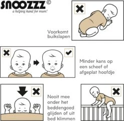 Snoozzz Slaapwikkel Regular - Baby Slaaphulp - Voorkomt Voorkeurshouding - Geschikt Voor Wieg En Ledikant - 0+ Maanden - Wit/Grijs - 180 X 50 Cm -Babyproducten Promotie Winkel 1200x1169 4