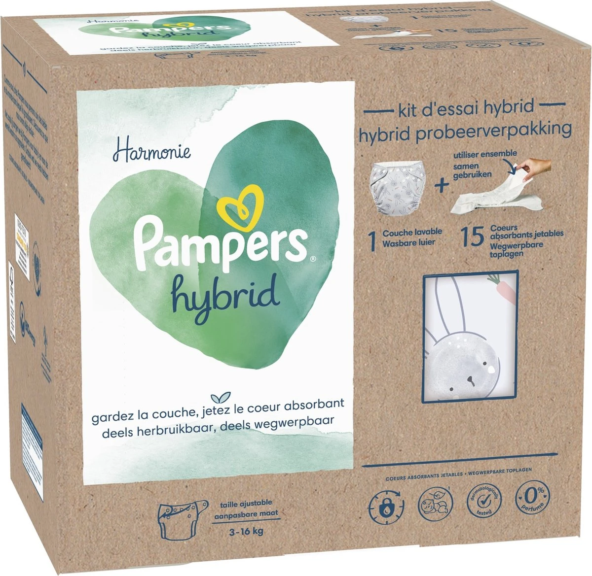 Pampers - Harmonie Hybrid - Wasbare Luier - Probeerverpakking Pampers® Pampers - Harmonie Hybrid - Wasbare Luier - Probeerverpakking -Babyproducten Promotie Winkel