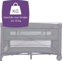 Prénatal Luxe Campingbedje Met Bodemverhoger - Inklapbaar Baby Campingbed - Reisbedje Met Wieltjes - Inclusief Bodemmatras - 120 X 60 Cm - Zwart -Babyproducten Promotie Winkel 1200x1171 19