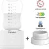 MyBambini's Bottle Warmer Pro™ - Draagbare Baby Flessenwarmer Voor Onderweg - Wit - Geschikt Voor Dr. Brown's (brede Hals), Suavinex & J Bimbi