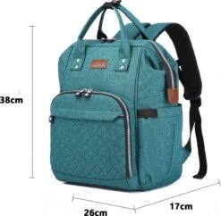 Miss Lulu Luiertas Rugzak - Inclusief Buggy En Kinderwagen Haken - Groen (E6705 GN) -Babyproducten Promotie Winkel 1200x1174 9