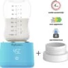 MyBambini's Bottle Warmer Pro™ - Draagbare Baby Flessenwarmer Voor Onderweg - Blauw - Geschikt Voor Dr. Brown's (brede Hals), Suavinex & J Bimbi