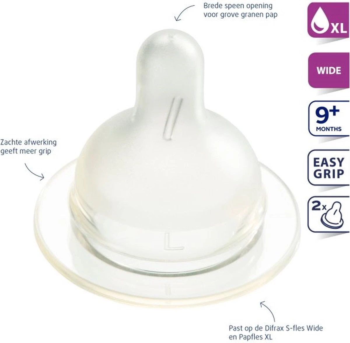 Difrax Flessenspeen Papspeen Wide/Breed - Maat XL - 2 stuks Difrax Flessenspeen Papspeen Wide/Breed - Maat XL - 2 Stuks -Babyproducten Promotie Winkel 1200x1176 5
