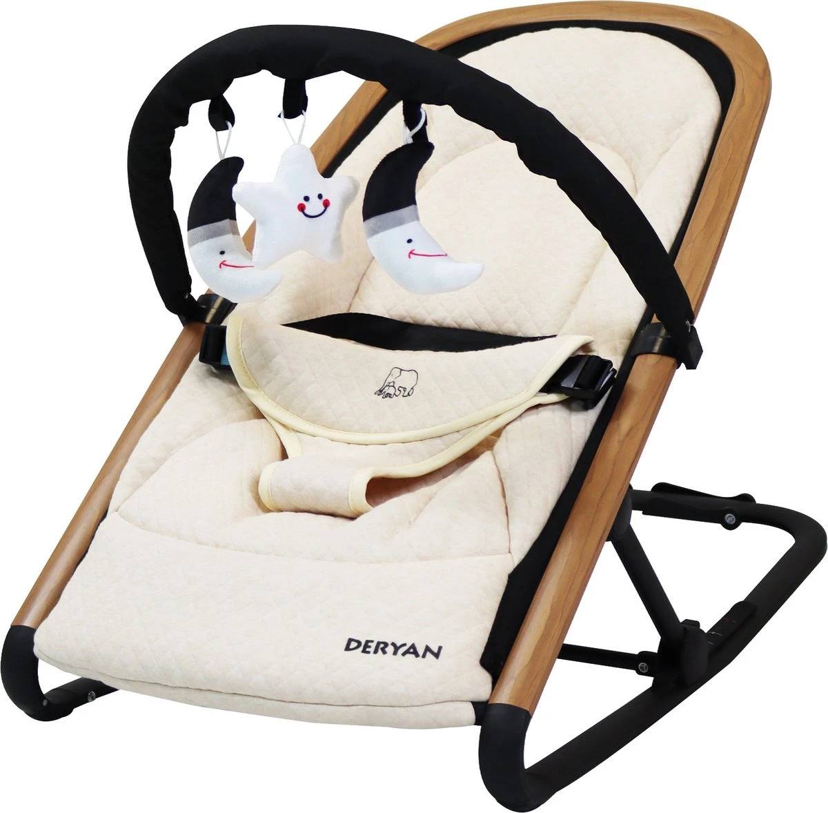 Deryan Rocker Wipstoel - Luxe 2-in-1 - Nougat/Cream Deryan Rocker Wipstoel - Luxe 2-in-1 - Nougat/Cream -Babyproducten Promotie Winkel 1200x1178 16