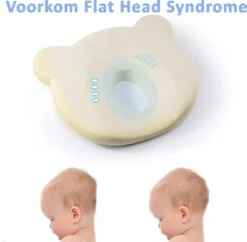 SIMIA™ Ergonomisch Babykussen Met Afneembare Hoes - Tegen Plat Achterhoofd - Hoofdkussen - Traagschuim Kussen - Memory Foam - Baby Steunkussen - Kraamcadeau - Blauw -Babyproducten Promotie Winkel 1200x1178 7