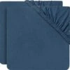 Jollein Baby Hoeslaken Ledikant Jersey 60x120cm - Jeans Blue - 2 Stuks