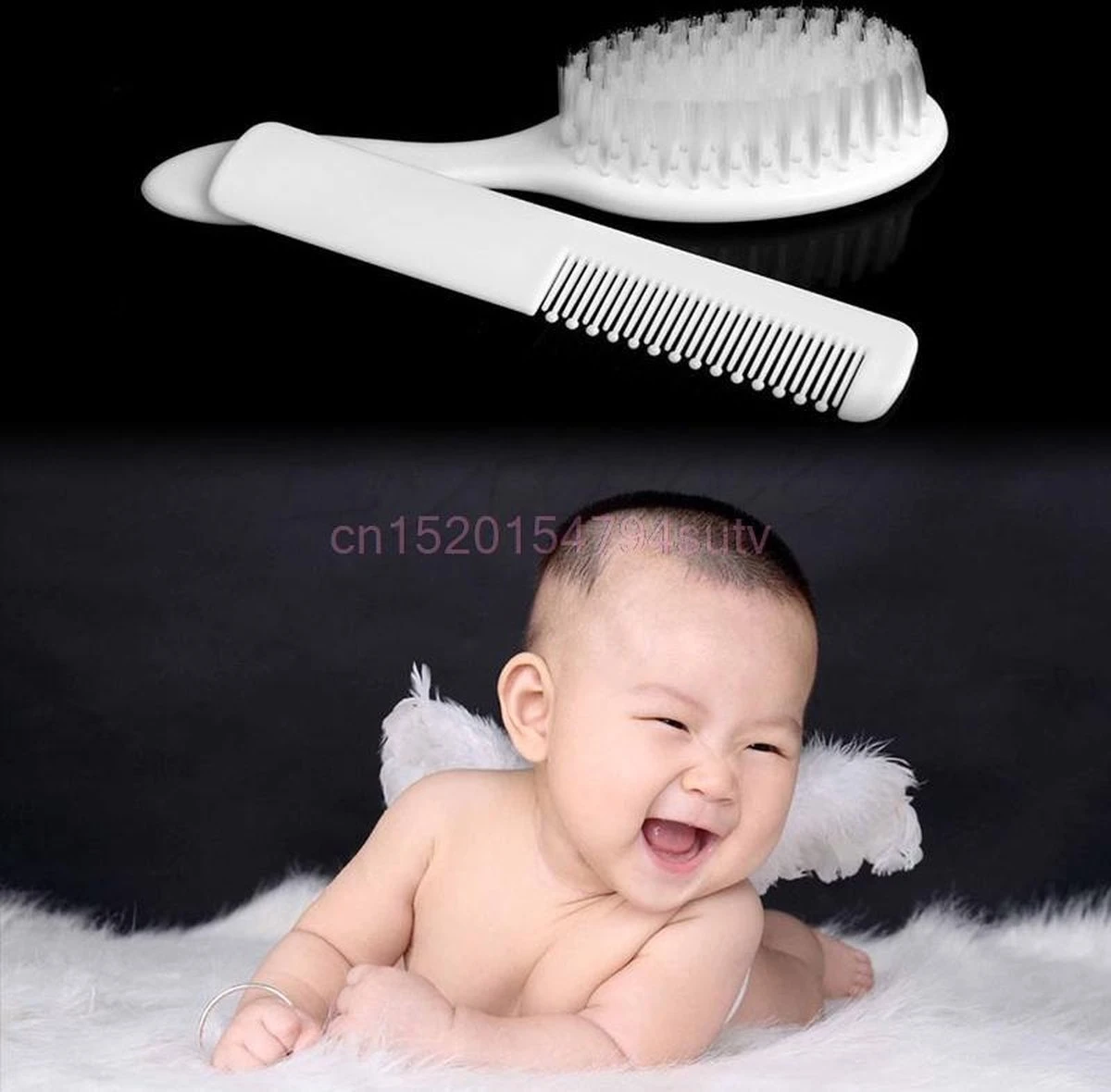 Babyborstel en babykam - Wit - Zeer zachte haartjes - Voor baby's Merkloos Babyborstel En Babykam - Wit - Zeer Zachte Haartjes - Voor Baby's -Babyproducten Promotie Winkel 1200x1180 3