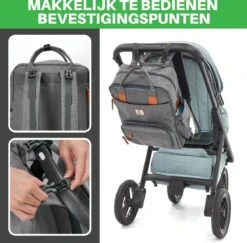 Brisby Slijtvaste Luiertas – Verzorgingstas – Met Buggymontage -Donkergrijs 4 Brisby Slijtvaste Luiertas – Verzorgingstas – Met Buggymontage -Donkergrijs -Babyproducten Promotie Winkel 1200x1181 10