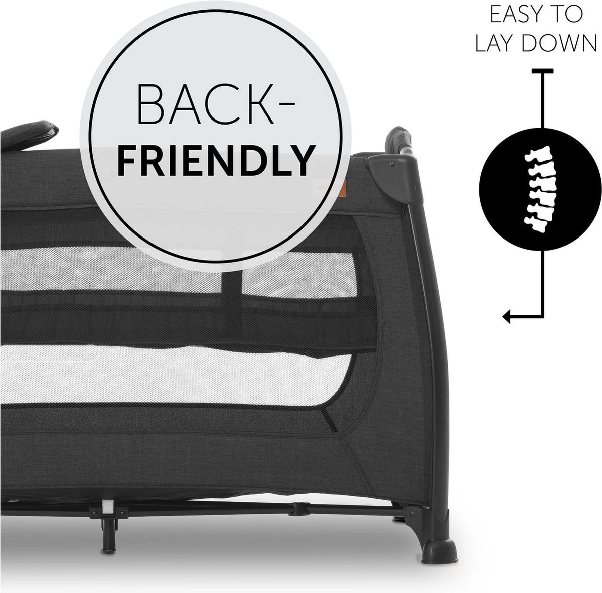 Hauck Play N Relax Center Campingbedje - Zwart Hauck Play N Relax Center Campingbedje - Zwart -Babyproducten Promotie Winkel 1200x1181 15