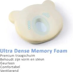 SIMIA™ Ergonomisch Babykussen Met Afneembare Hoes - Tegen Plat Achterhoofd - Hoofdkussen - Traagschuim Kussen - Memory Foam - Baby Steunkussen - Kraamcadeau - Blauw -Babyproducten Promotie Winkel 1200x1182 4