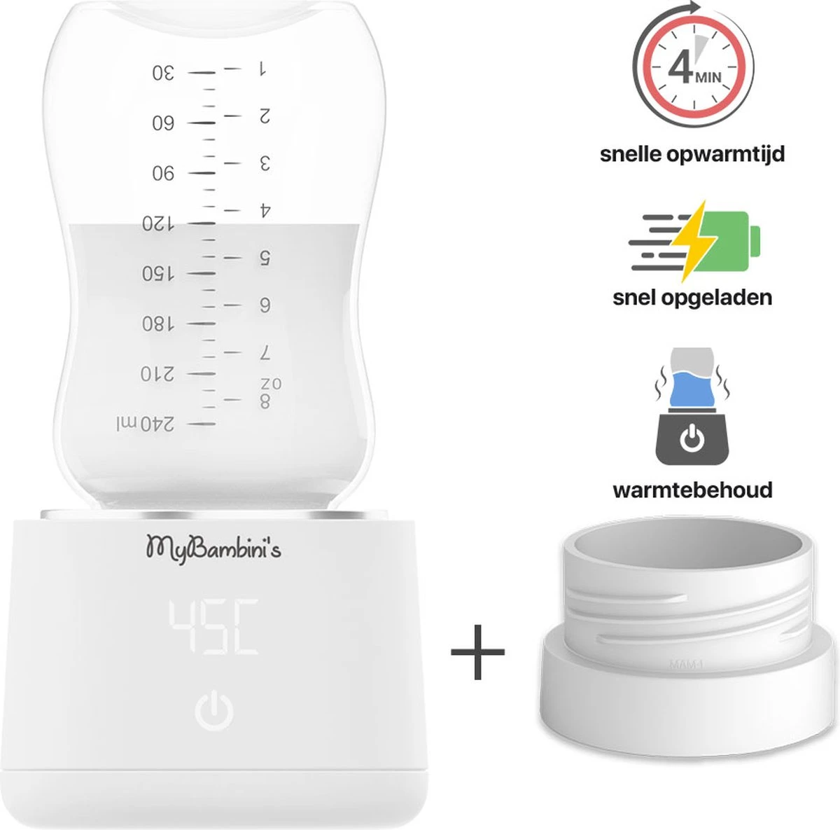 MyBambini's Bottle Warmer Pro™ - Draagbare Baby Flessenwarmer voor Onderweg - Wit - Geschikt voor MAM, Lansinoh, NIP & Nanobebe (brede hals) MyBambini's Bottle Warmer Pro™ - Draagbare Baby Flessenwarmer Voor Onderweg - Wit - Geschikt Voor MAM, Lansinoh, NIP & Nanobebe (brede Hals) -Babyproducten Promotie Winkel 1200x1185 15