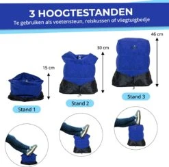 Merkloos Voetensteun - Vliegtuigbedje - Premium Quality XL - Reisbedje - Met Speciale Draagtas - Vliegtuig Kussen - Voetenbankje Of Poef - Met Slaapmasker & Pomp - Grijs -Babyproducten Promotie Winkel 1200x1187 28