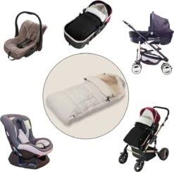 Monzana Kinderwagen Voetenzak Beige | Teddy | Maxi-Cosi | Met Opbergtas -Babyproducten Promotie Winkel 1200x1188 17