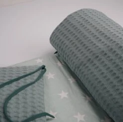 Bedomrander Monaco Groen Wafel Design - Bedbumper 2 Bedomrander Monaco Groen Wafel Design - Bedbumper -Babyproducten Promotie Winkel 1200x1191 10