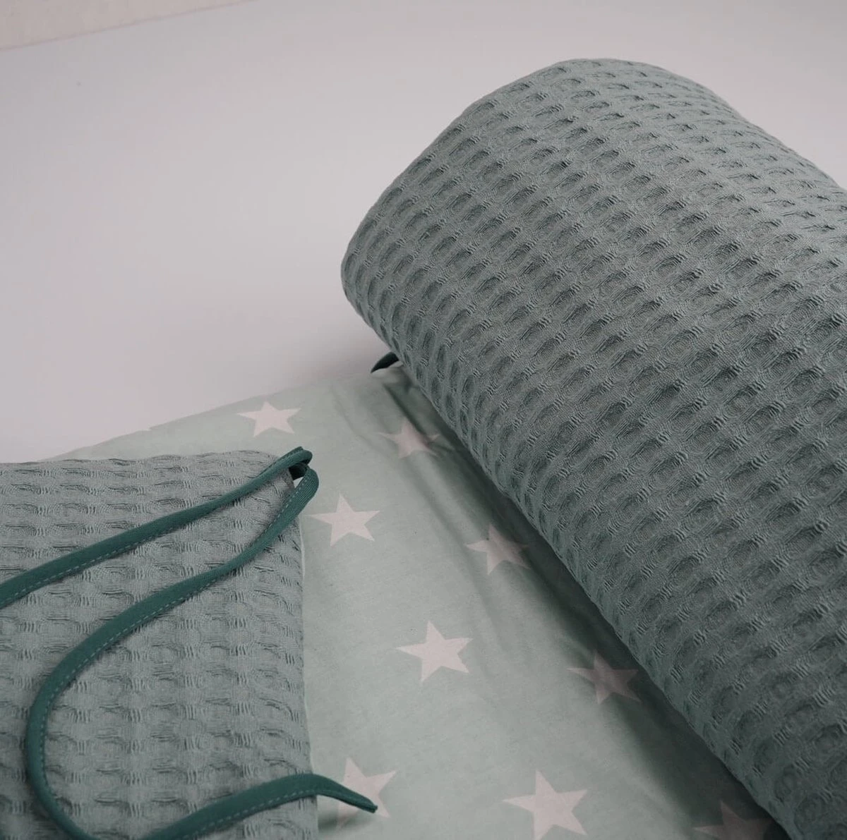 Bedomrander Monaco Groen Wafel Design - Bedbumper Bedomrander Monaco Groen Wafel Design - Bedbumper -Babyproducten Promotie Winkel 1200x1191 10